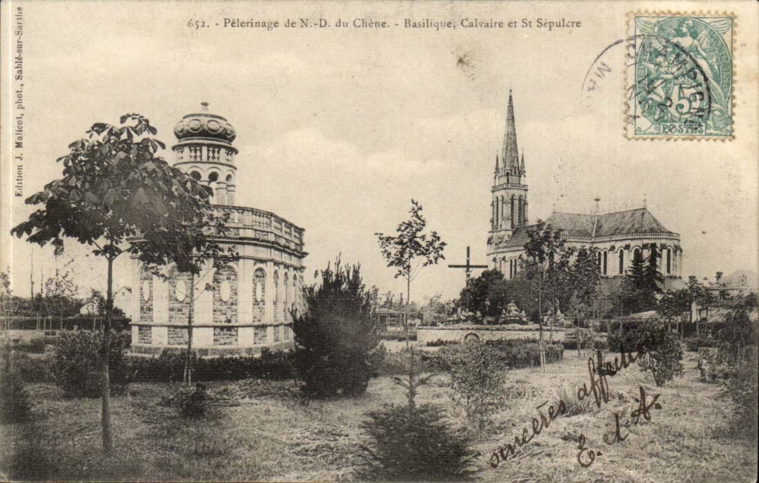 CPA Pilgrimage of ND of the oak Basilica Martyrdom and St Sepulchre