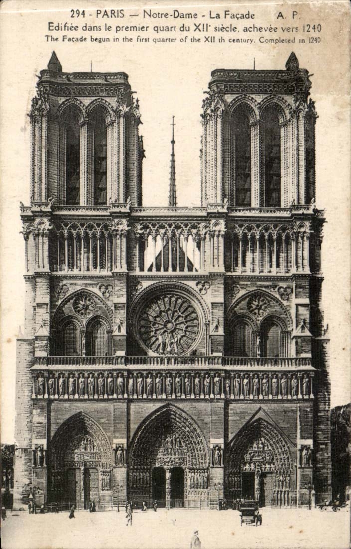 Paris CPA Notre Dame die Front