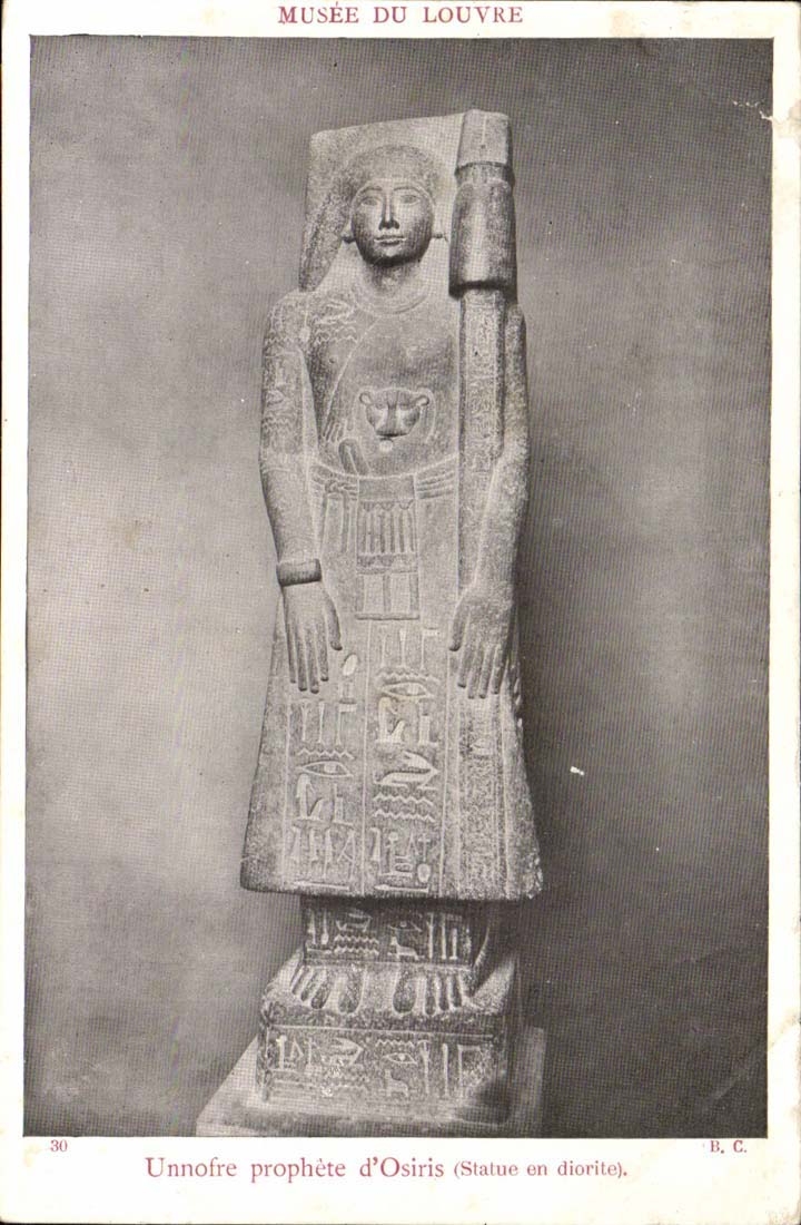 Museum of the Louvre CPA Unnofre prophet of Osiris (Statue out of diorite) Egypt Egypt
