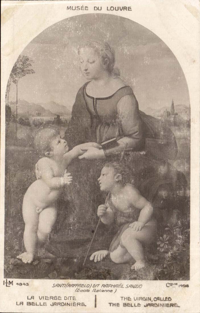 CPA La vierge dite Belle Jardiniere Rapahel Sanzio