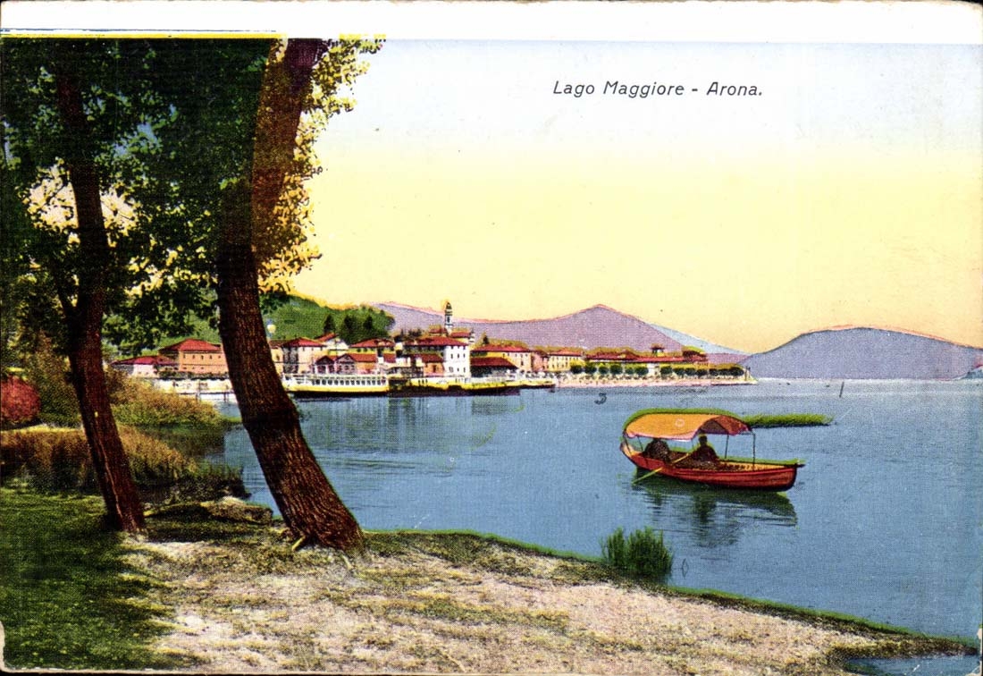 Italien Italien CPA Lago Maggiore Arona