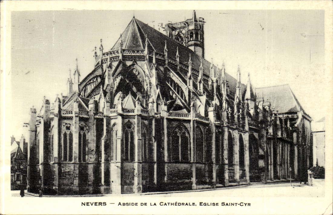 Nevers CPA Apse of the cathedral Church Saint Cyr
