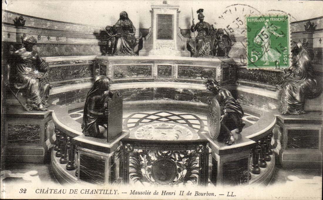 Chantilly CPA Castle Mausoleum of Henri II of Bourbon