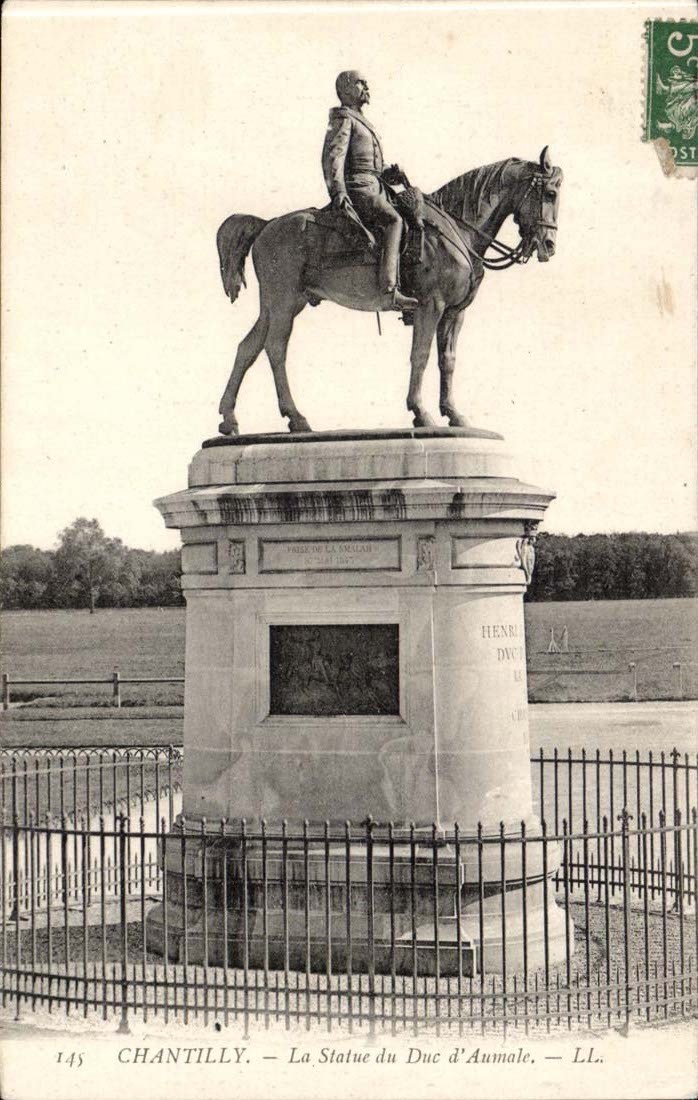Chantilly CPA Statue of the duke D' Aumale