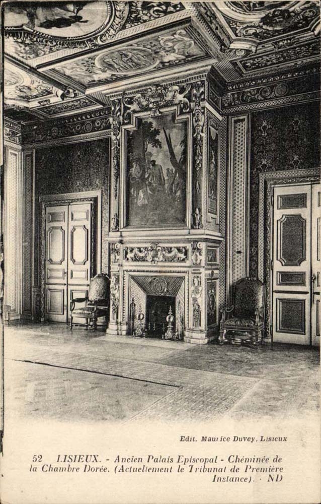 Lisieux CPA alter episkopaler Gaumen Kamin des Raumes golden (Konkursgericht)