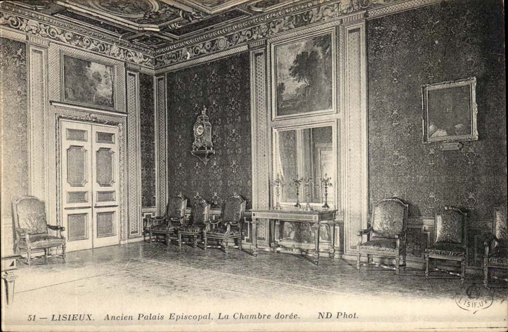 Lisieux CPA alter Gaumen espicopal der Raum golden