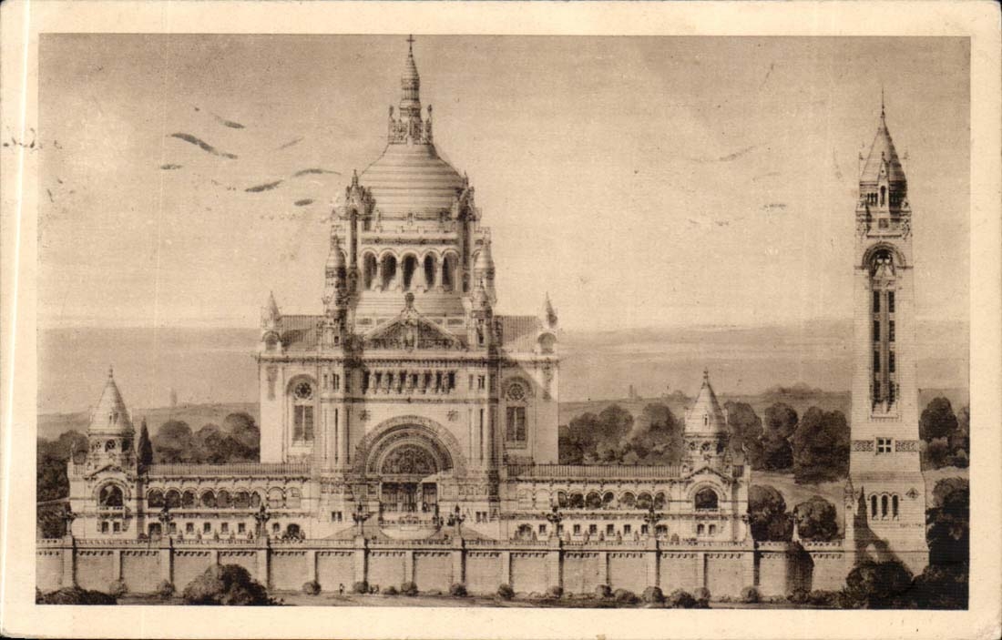 Lisieux CPA Basilika-Ansicht des Projektes