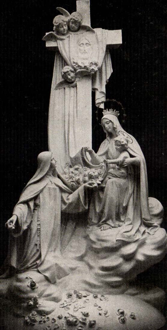 CPA Lisieux GRoupe schnitzt das ubersteigen der Vorlagenofenbrucke in der Wolbung mit den Carmelite Nonnen von Lisieux