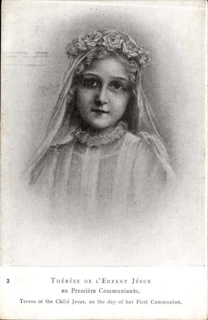 CPA Therese des Jesus-Kindes im ersten Communicant