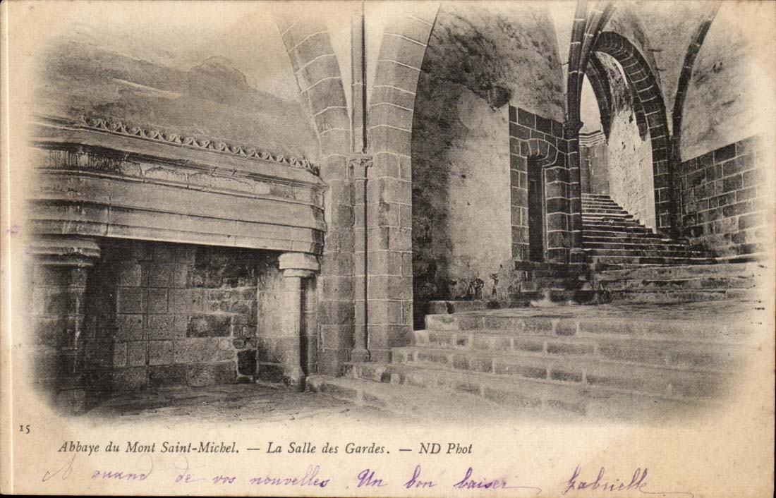 Mont Saint Michel CPA Abbey the room of the guards