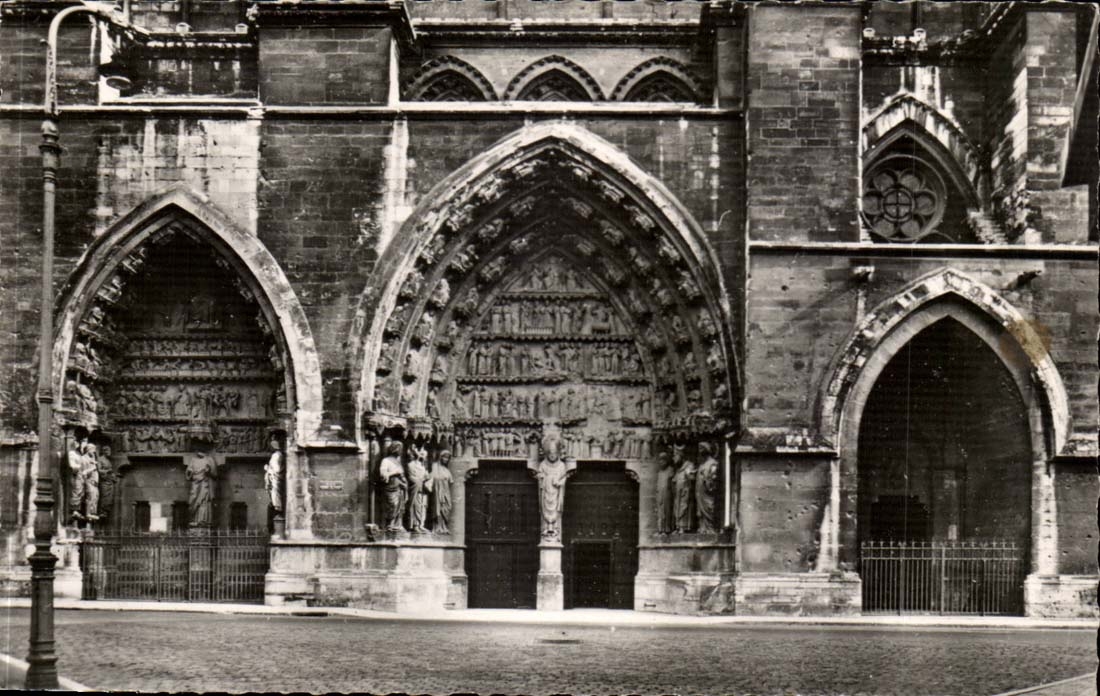 Reims CPA CAthedrale Dimensions northern Portails St Sixth of the last judgment and carries Romance