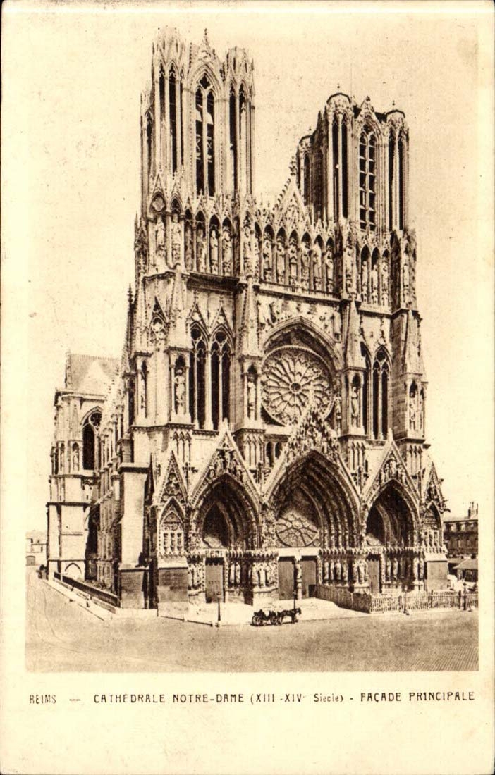 Reims CPA Cathedral Our Dmae principal Frontage