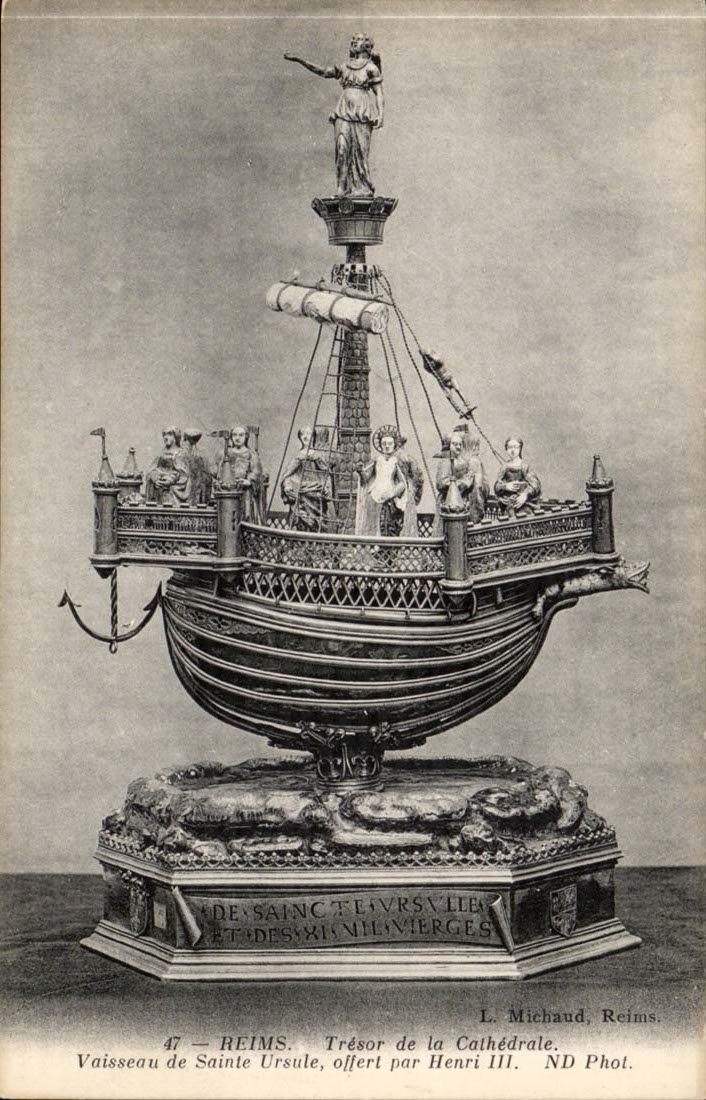 Schatz Reims-CPA des Kathedrale Behalters von Sainte Ursule bot durch Henri III an