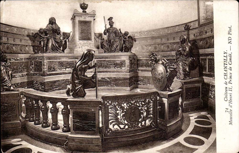Chantilly CPA Castle Mausoleum of Henri II prince de Conde