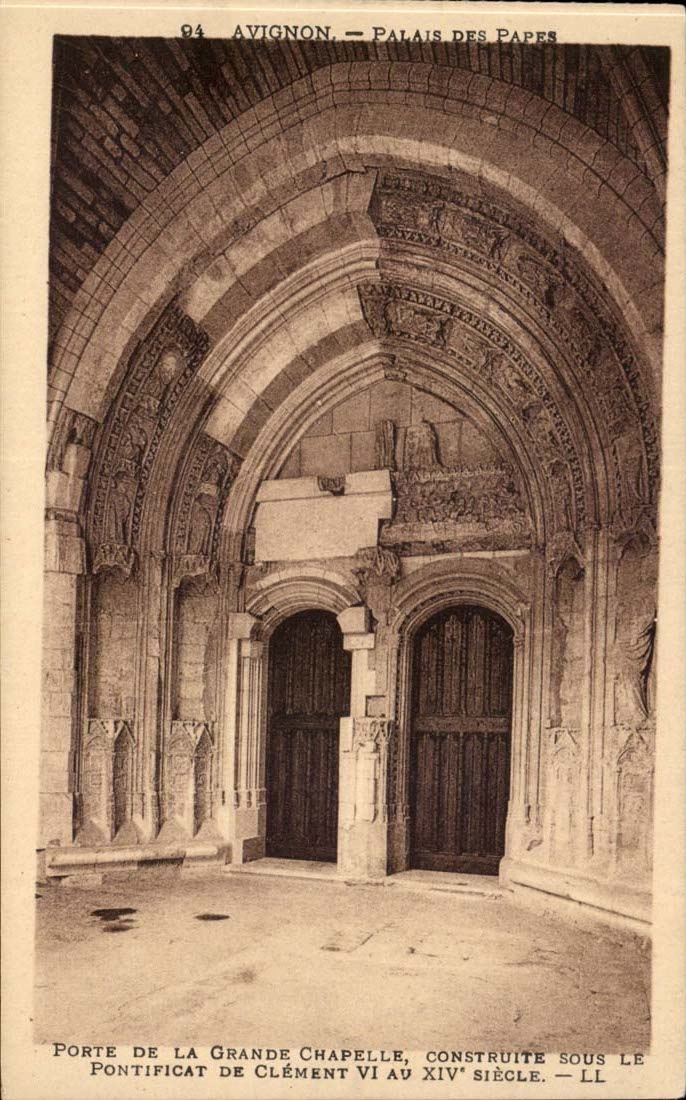Gaumen Avignon-CPA der Papste Gate der grossen Wolbung errichtet unter dem Pontificate von mildem VI mit 14