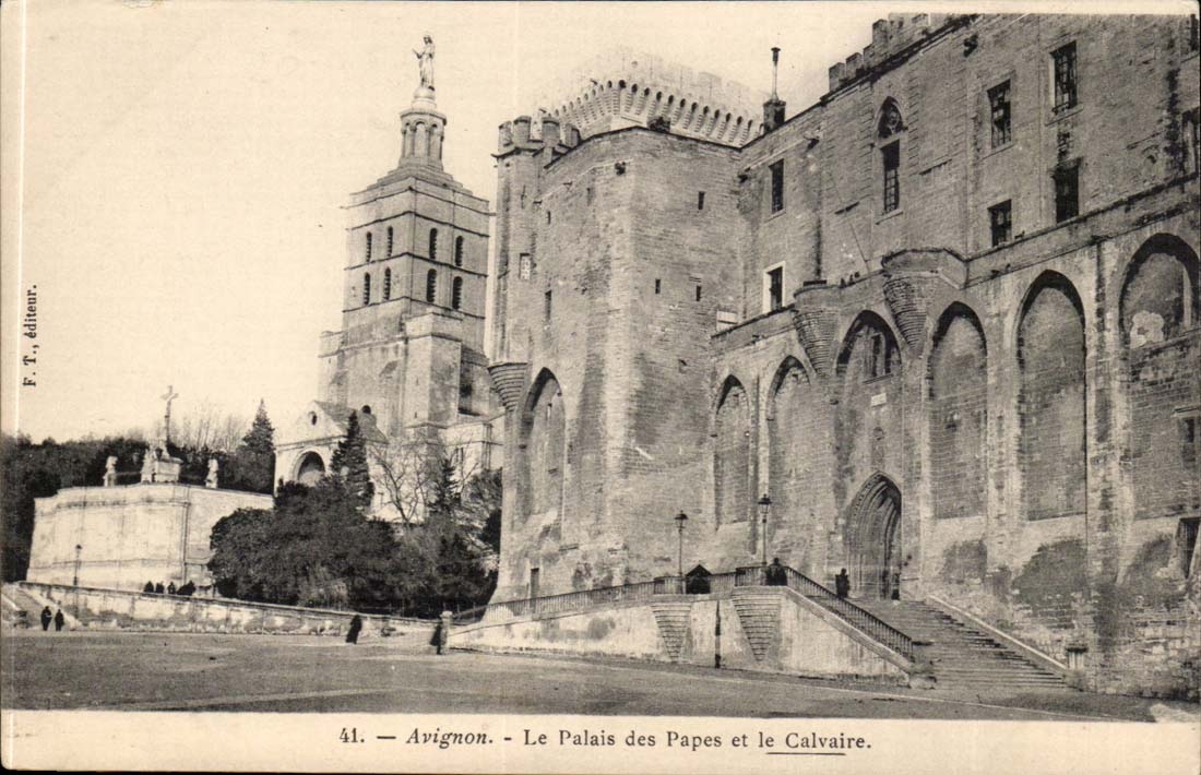 Avignon CPA Palate of the Popes and the martyrdom