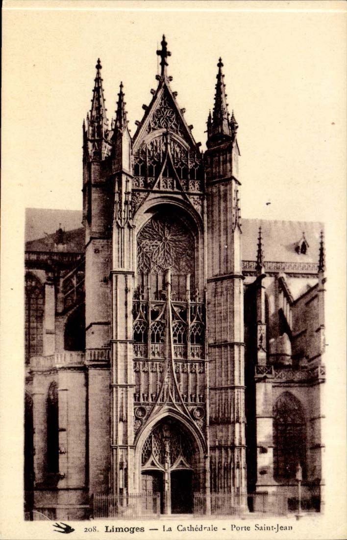 Limoges CPA the cathedral Gate Saint Jean