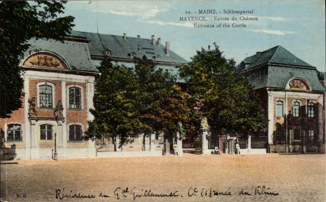 Germany Mainz CPA Sclossportal Mainz Entrance of the chaetau