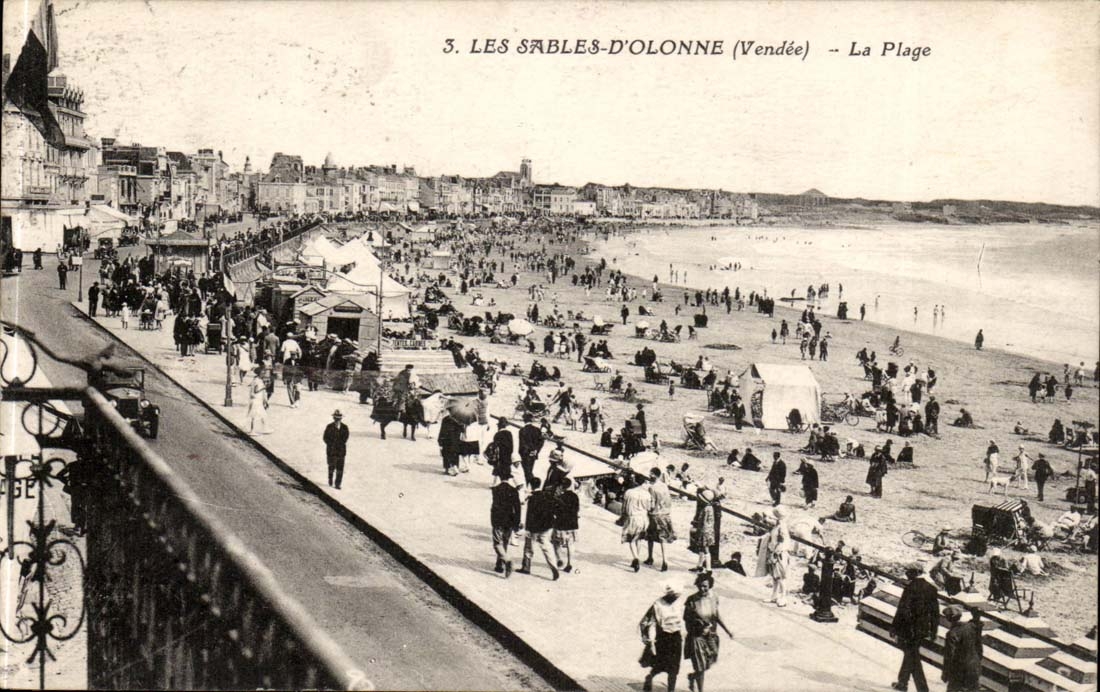 Sables d'Olonne - der Strand - CPA
