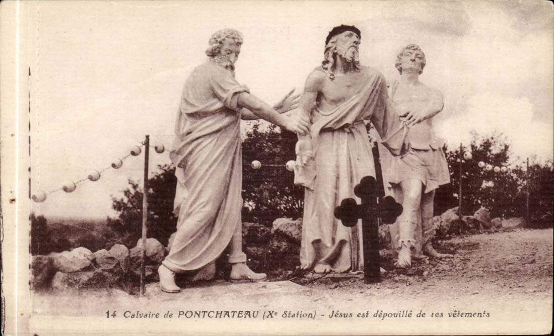 Arts - Sculpture - Martyrdom of Pontchteau - Jesus strips his clothing - CPA