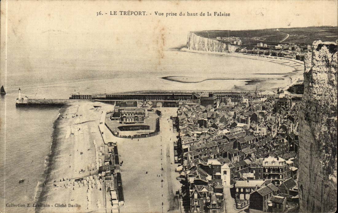 Treport - gesehen von der Oberseite der Klippe - CPA