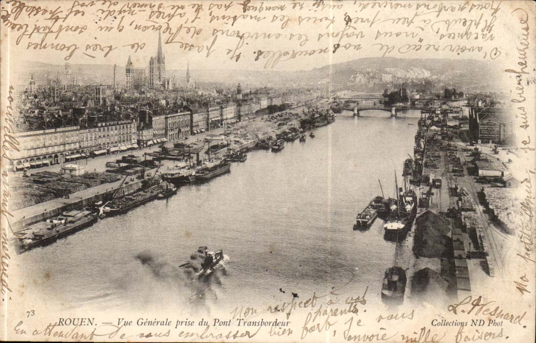 Rouen - View taken Transporter bridge - CPA