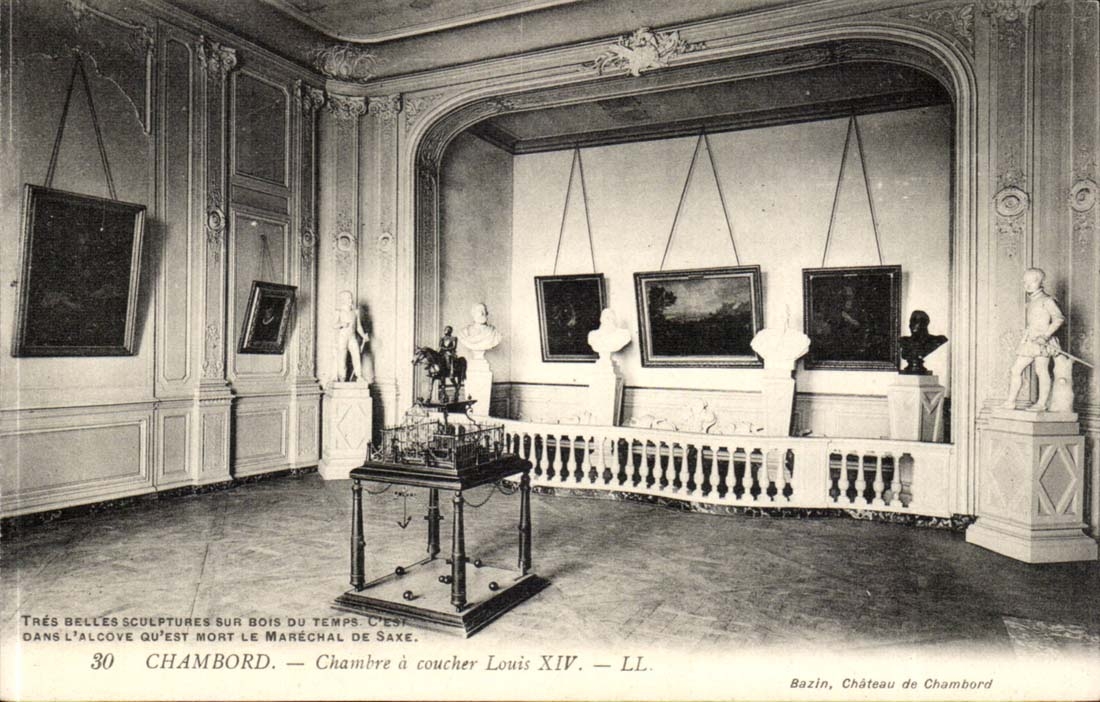 Chambord CPA Chambre a coucher Louis XIV