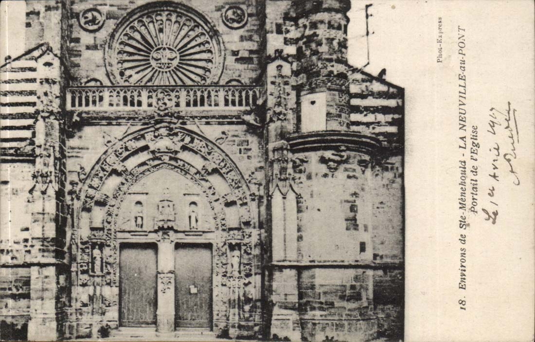 CPA Surroundings of Sainte Menehould Neuville with the bridge Gate of the church