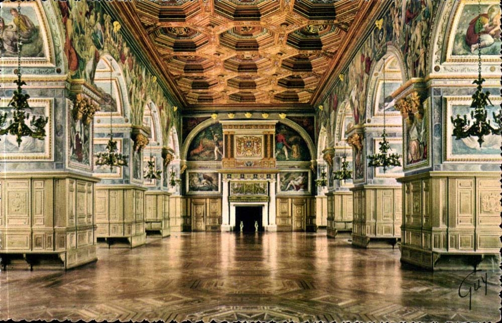 Fontaineableau CPA the palate the gallery Henri II or ballroom