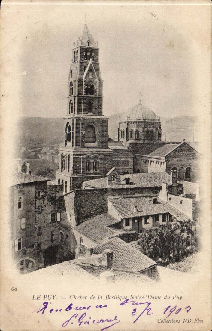 Le Puy - Clocher de la Basilique Notre Dame du Puy - CPA 