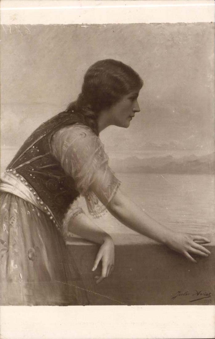 SAlons de Paris Jules Aviat CPA L'attente