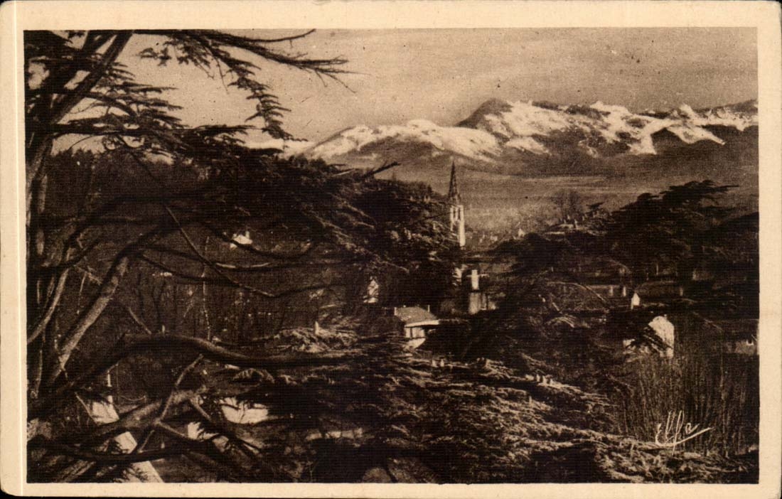 Pau CPA die Spitze des Sudens von Bigorre gesehen vom Beaumont Park