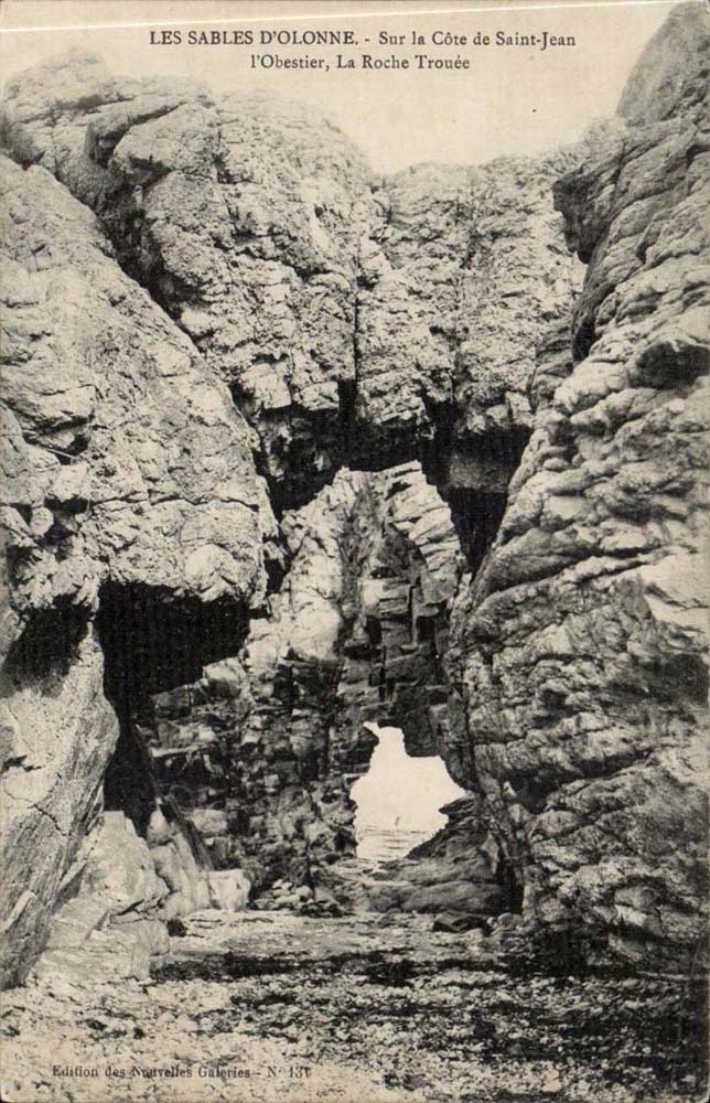 Sande von olonne CPA auf dem Mass von Saint Jean das obestier das Felsen trouee