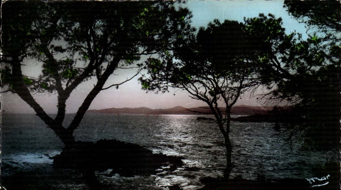 Cote d'azur CPA Coucher de soleil
