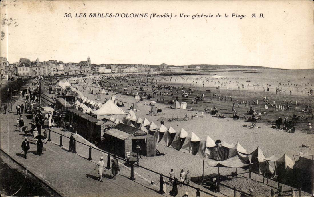 Sande olonne CPA der Ansicht des Strandes