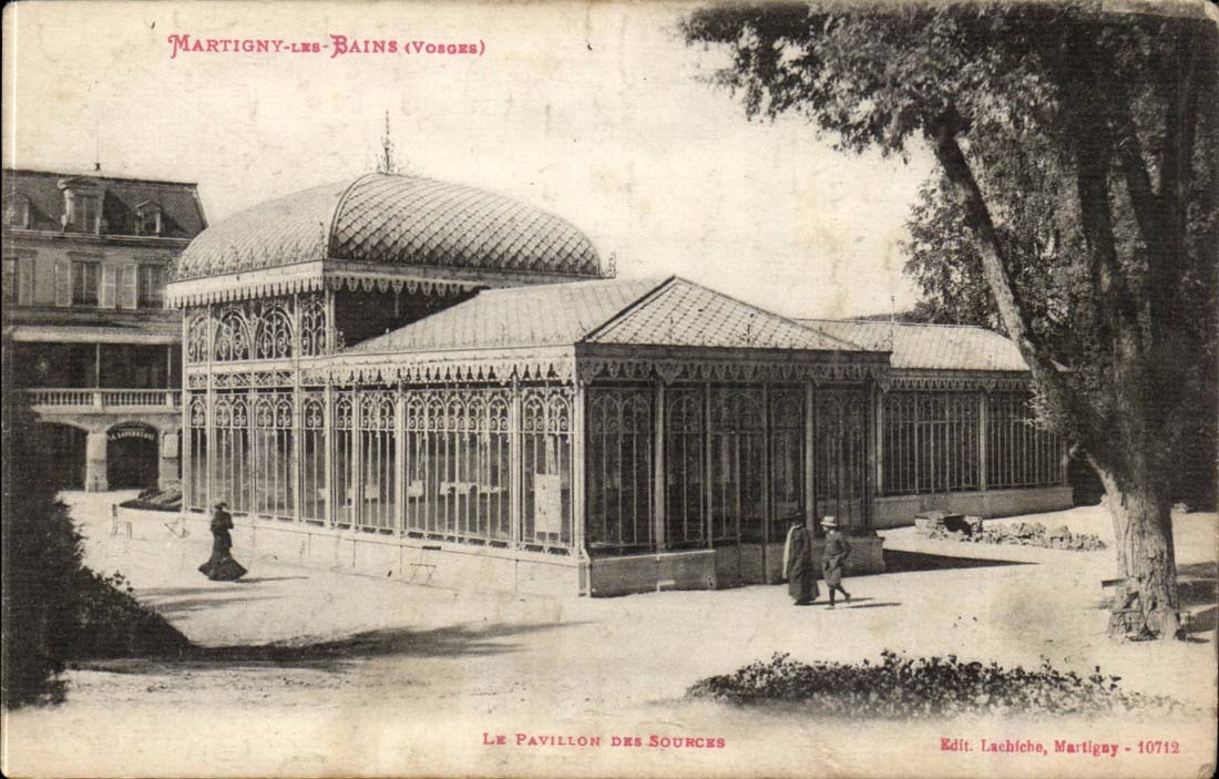 Martigny les Bains CPA the house of the sources