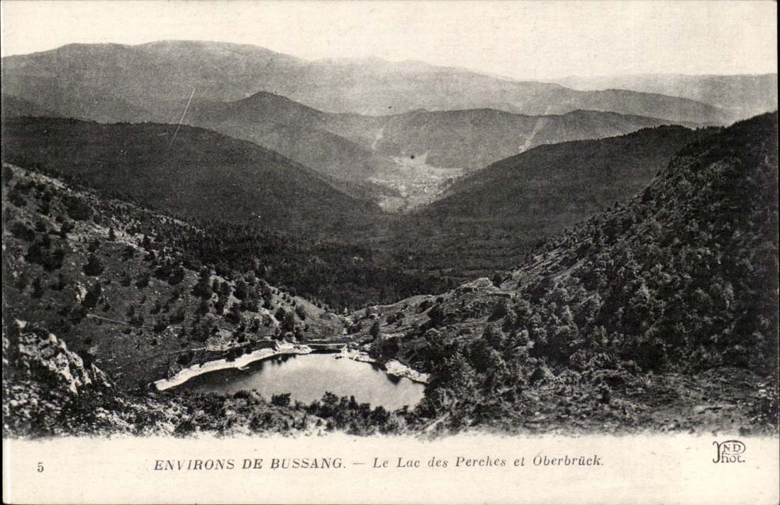 Environs de Bussang CPA Le lac des perches et Oberburck