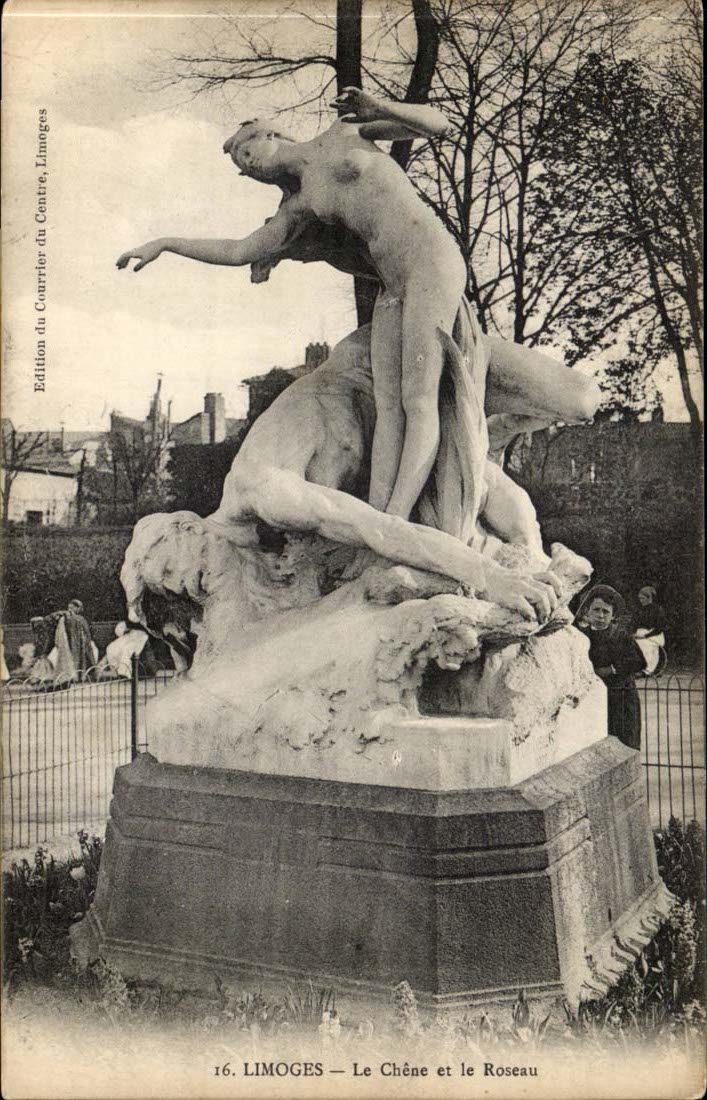 Limoges CPA the Oak and the reed