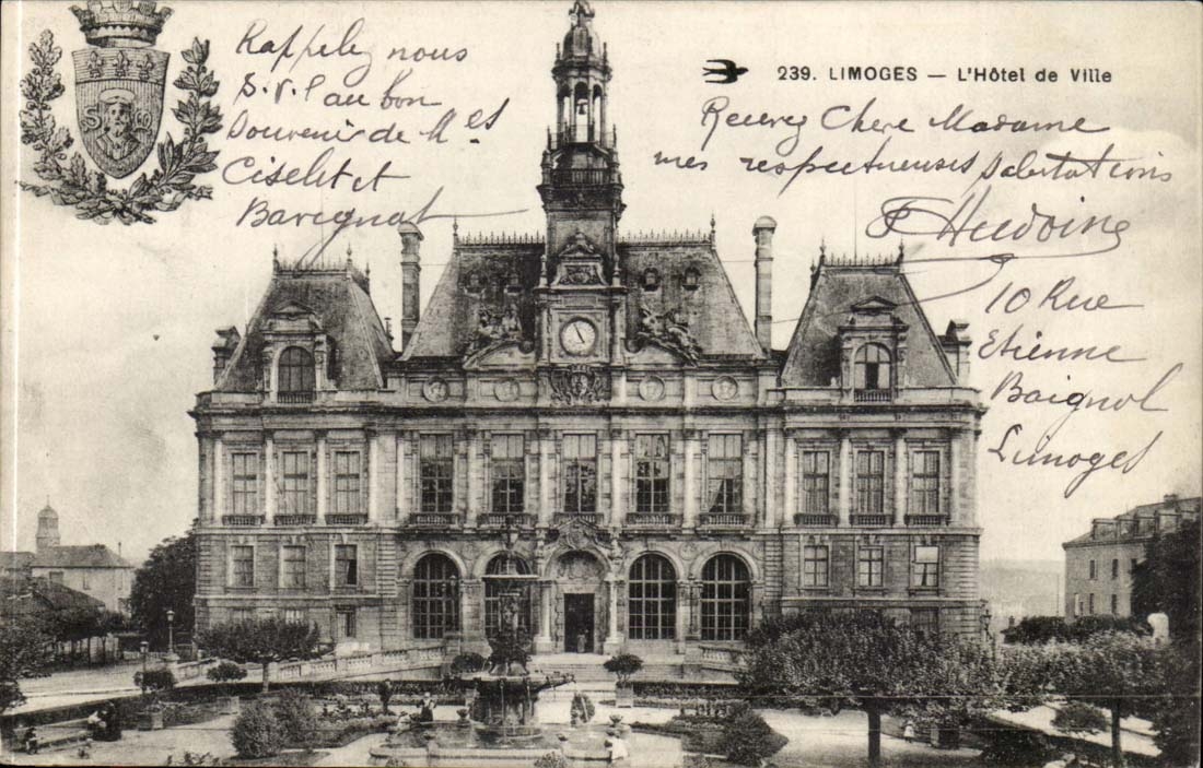 Limoges CPA the town hall