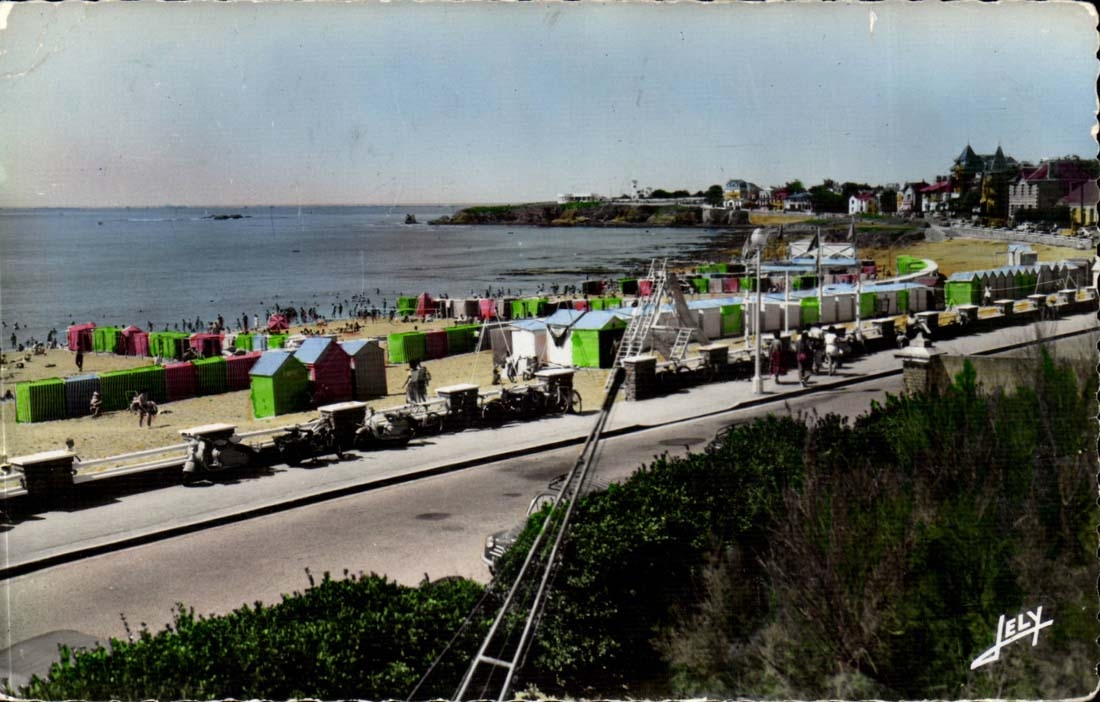 Croix de Vie CPA der Strand und die Strasse des Gesimses