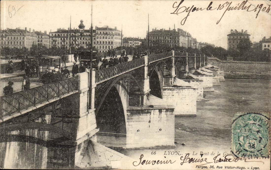 Lyon - die Brucke - 1904 - CPA