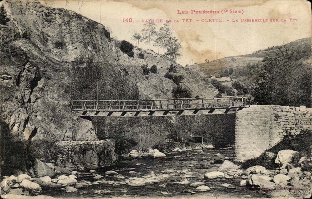 CPA Tal der kleinen Schamotteschale Olette der Steg auf der kleinen Schamotteschale