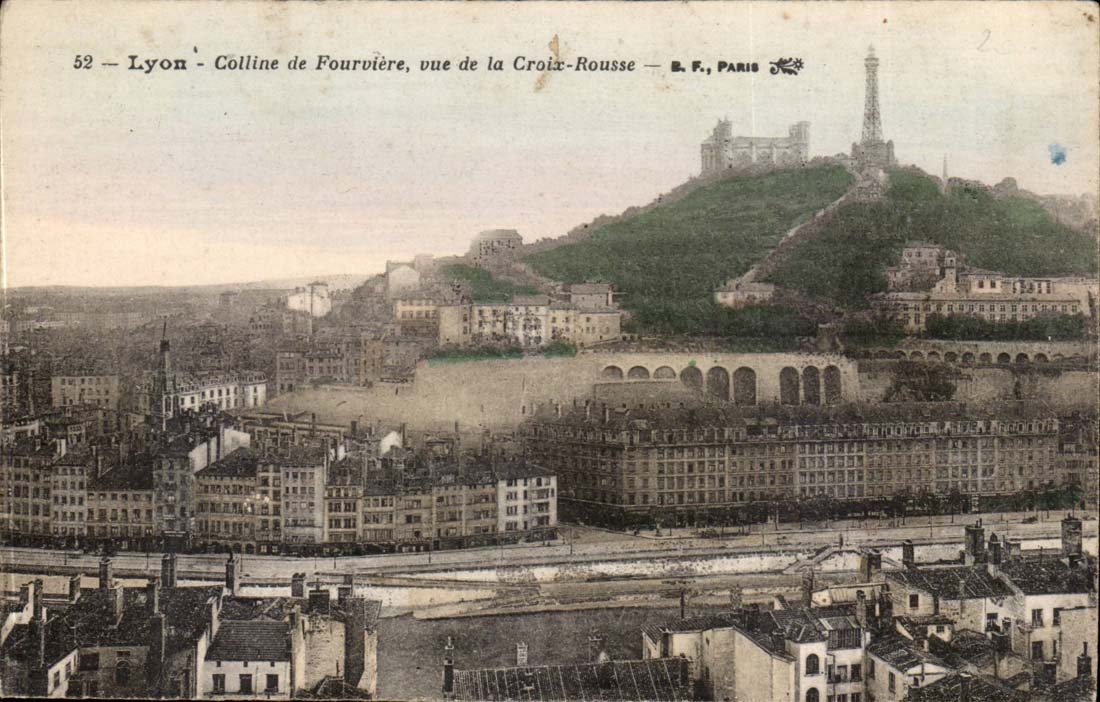 Lyon CPA Hill of Fourviere seen of the Russet-red Cross