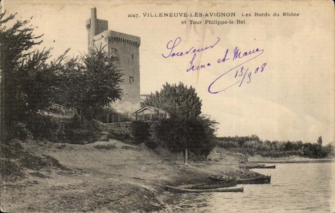 Villeneuve Avignon CPA Rander der Rhônes und des Philippe drehen das schone