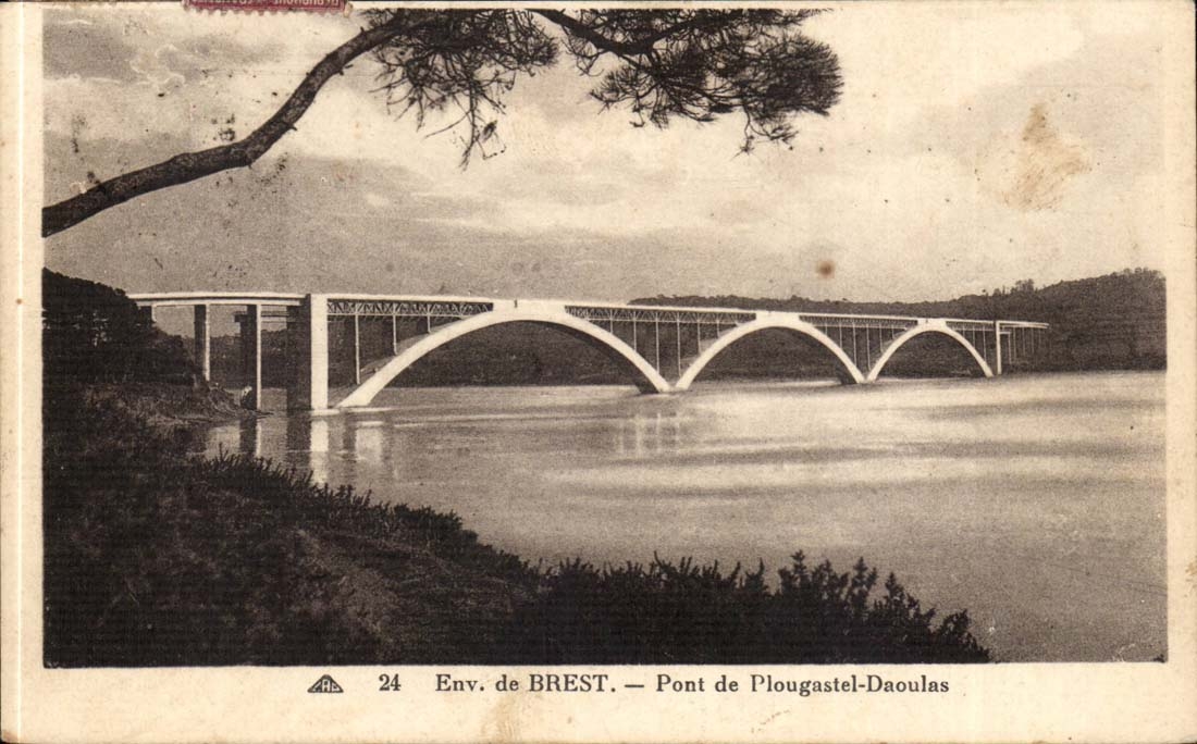 CPA environs de Brest Pont de plougastel Daoulas