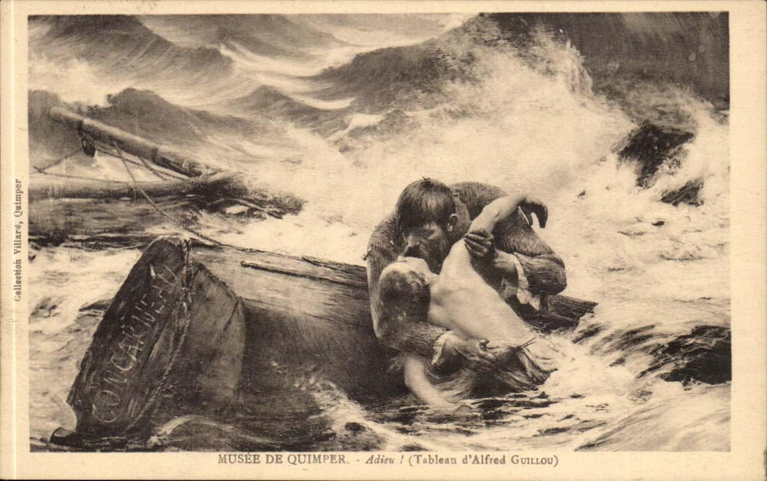 CPA Musee de Quimper Adieu ! (Tableau d'alfred Guillou)