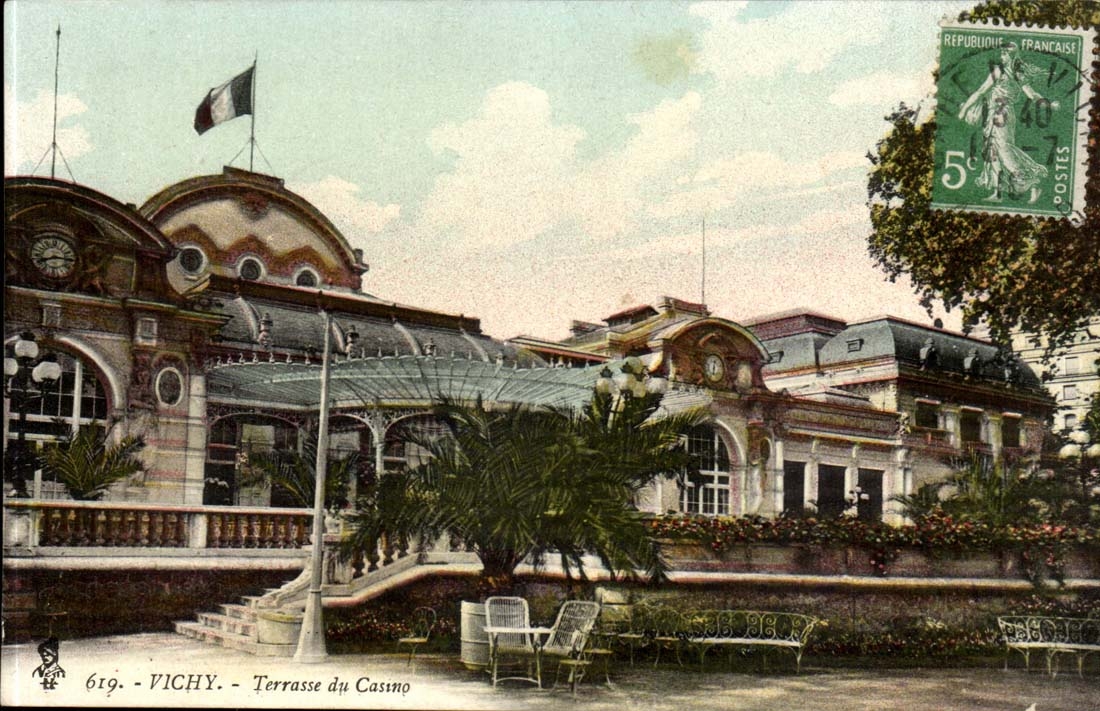 Vichy CPA Terrace of the casino
