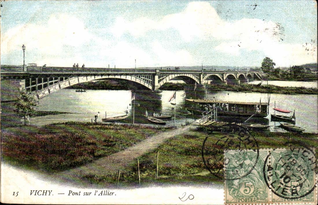 Vichy CPA Bridge on Allier