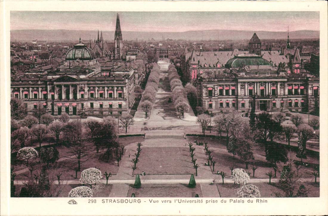 Strasbourg CPA Seen on the university taken of the palate of the Rhine