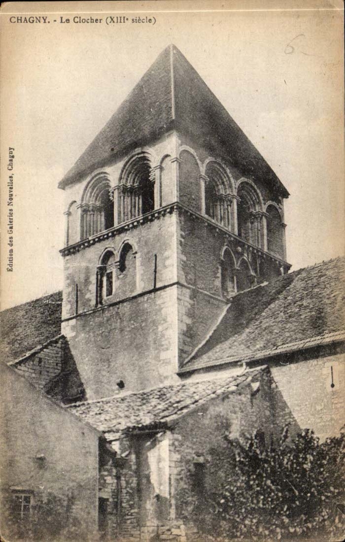 CPA Chagny the bell-tower